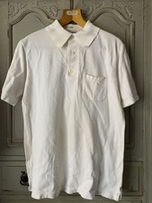 Vintage 1950s / 60s Alan Paine White Polo Shirt - M/L