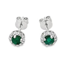 Ladies 18ct White Gold Emerald