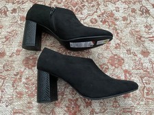 Ladies Shoes Ankle Boots Marks and Spencer M&S Black Size 7.5 41 Vegan Suede NEW