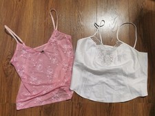 Two Vintage Camis Lingerie Tops St Michael Uk12