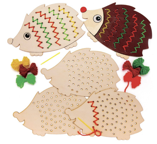 Blank wooden hedgehog - 5x,