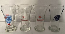 4 Vintage Beer Glasses Old