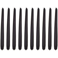 Tapered Dinner Candles Pack of 10 Unscented Long Burning Time 24 cm / 9.45''