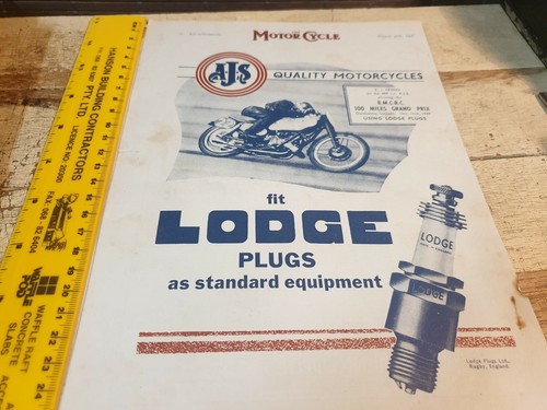 1948 ajs motorcycle lodge - motorcycle,