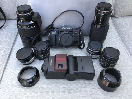 Canon camera body and lens - a1,