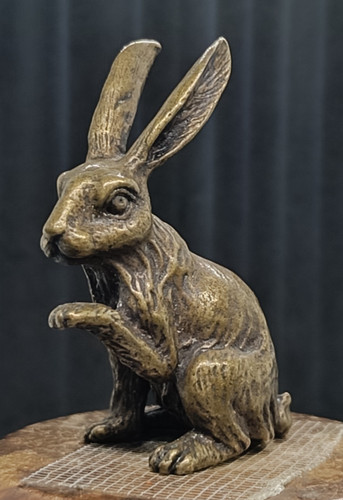 Antique vintage sculpture hare - sculpture,