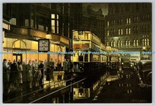 D314545 Birmingham. Trams at Night. Robert K. Calvert. M. A. Arts. No. 4. Postca