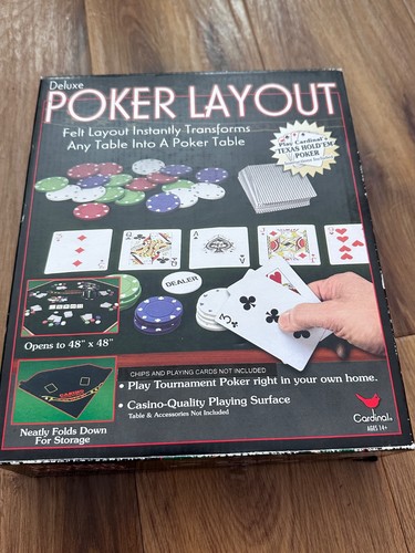 Deluxe poker layout felt table - poker,