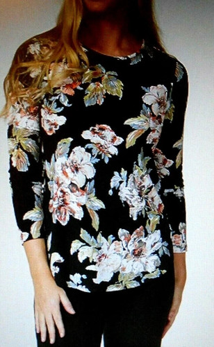 Max floral print top - (qvc),
