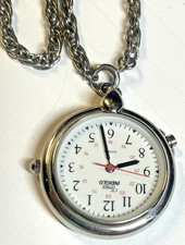 Timex Indiglo Ladies watch pendant. 32mm CR1025 Cell, New Battery on a 20" Chain