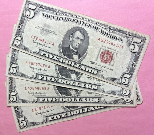 1963 five dollar red - 1,