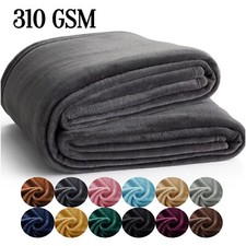 Super Soft & Warm Fleece Blanket Large Sofa Bed Mink Throw Over Double King Size