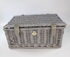Medium Grey Wicker Basket