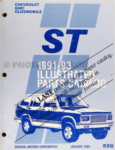 1991 1993 s10 - parts, book
