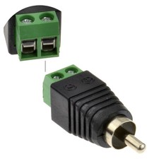 RCA Phono Plug Screw Terminal Easy Fit Connector for Audio CCTV Camera