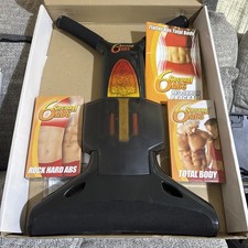 6 Second Abs Exercise Machine & Red Bands (missing Yellow) 2 x VHS Tapes & Book