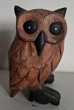 Hand Carved Wooden Owl