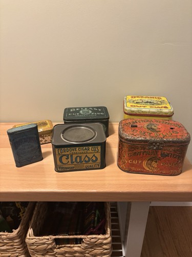 Old tobacco tins lot - old,