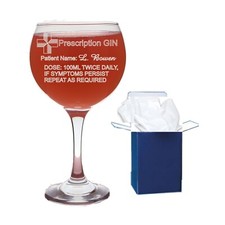 Personalised  prescription gin glass glass,  coaster,  vodka, whisky, bacardi,