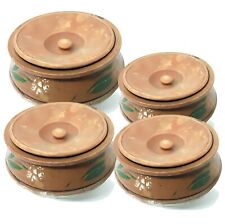 Clay Mitti Handi Karahi Cooking Pot Biryani Chicken Open Fire Gas Top With Lid