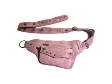 Handmade Pink Leather Bum bag