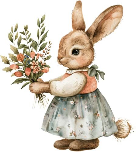 Colourful peter rabbit rose - colourful,