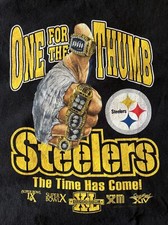 PITTSBURGH STEELERS SUPER BOWLS FIVE RINGS TEE REEBOK LARGE