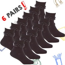 6 Pairs Girls Frilly Socks