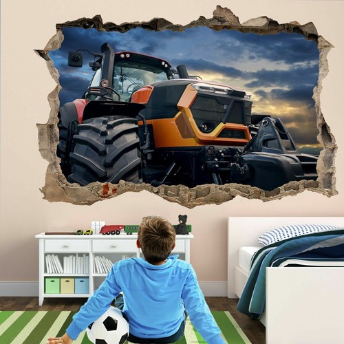 Modern tractor wall sticker - tractor,