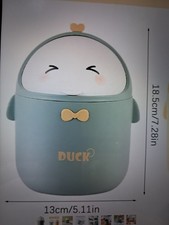  Mini Trash Can Office Waste Paper Bin with Lid Desktop Garbage Cute