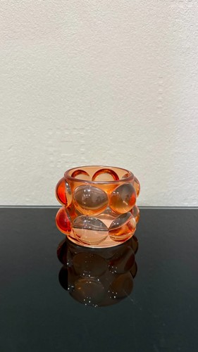 Retro bubble glass candle - glass,