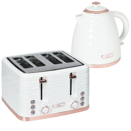 Homcom kettle and toaster set - kettle,