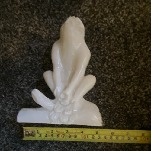 White ceramic monkey ornament - monkey,