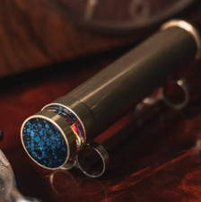 Glowing Coral Classic Brass Kaleidoscopes - Handmade by Roy Cohen in Israel