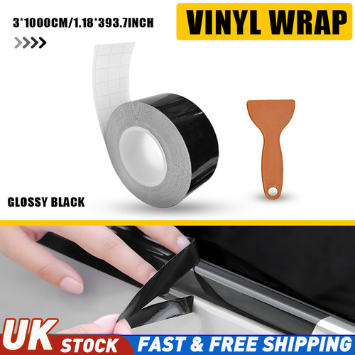 Gloss black car vinyl - black,