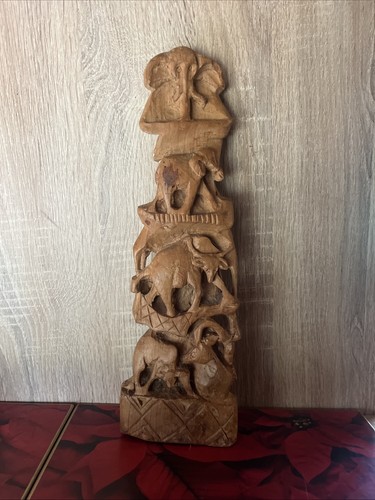 Vintage hand carved wooden - hand-carved,