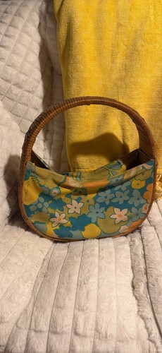 Vintage wicker retro fabric - retro,