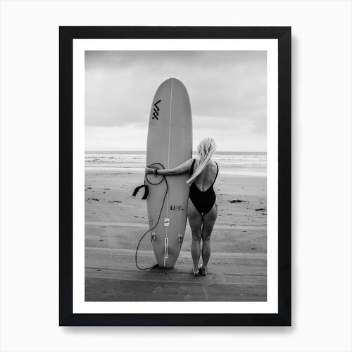 Surfer girl art print - girl,