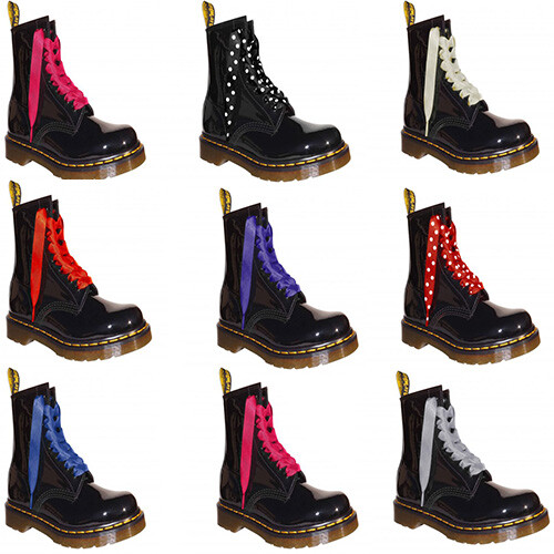 Ribbon shoelaces with aglets - ribbon,