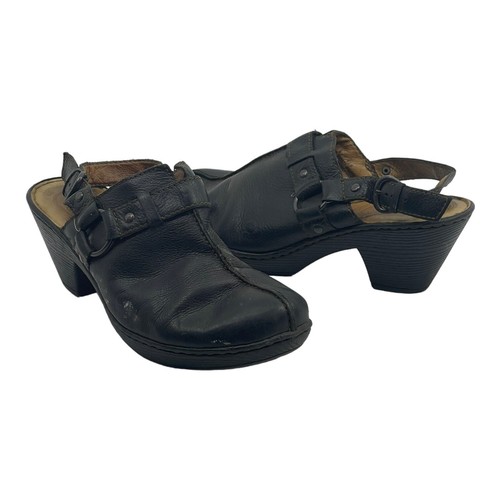 Born womens leather wedge - 9,