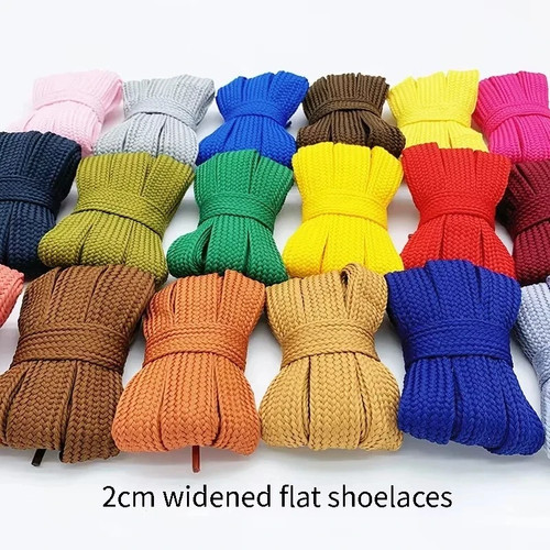 Wide flat shoelaces - wide, 2cm
