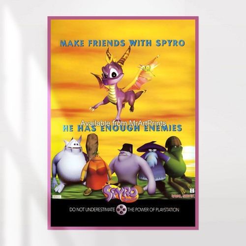 Spyro playstation poster - spyro,