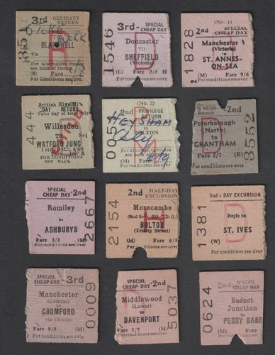 Twelve old rail train half - old,