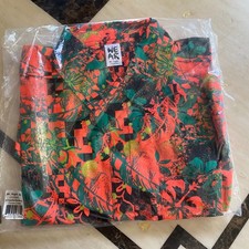 Zumba Wear Men’s Short Sleeve Shirt Green Orange M Mr. Right Medium BNWT