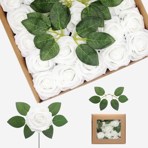 Pcs white artificial fake - 25,