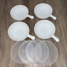 4 Vintage Glasbake Soup Bowls