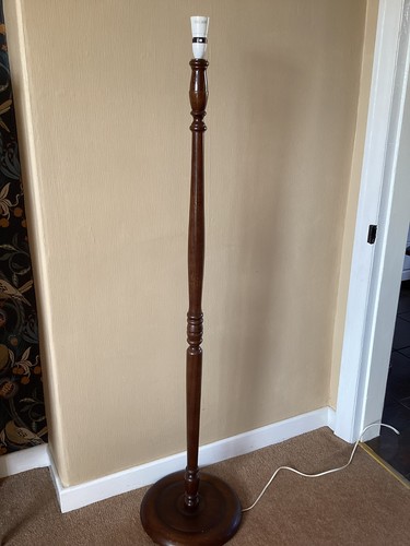 Vinatge wooden standard lamp - vinatge,