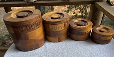 VTG Handmade MCM Wood Canister