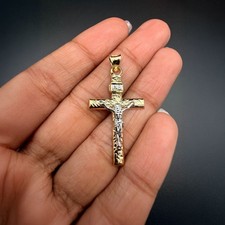 14K Two-Tone Gold Crucifix