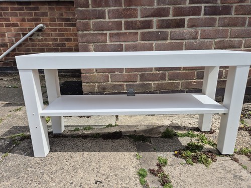 Ikea white wood stand - ikea,